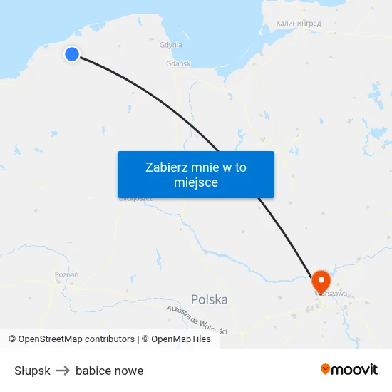 Słupsk to babice nowe map