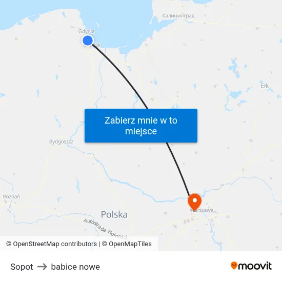 Sopot to babice nowe map