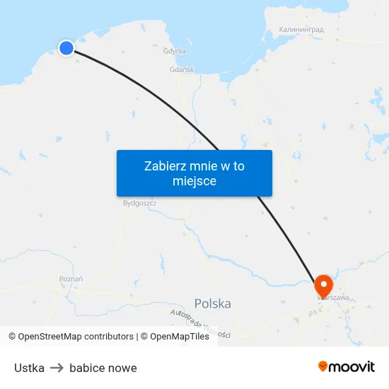 Ustka to babice nowe map
