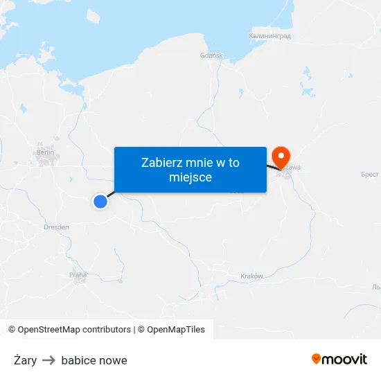 Żary to babice nowe map