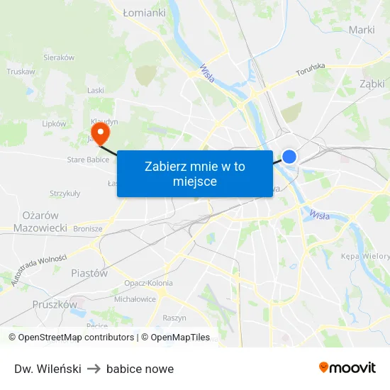 Dw. Wileński to babice nowe map