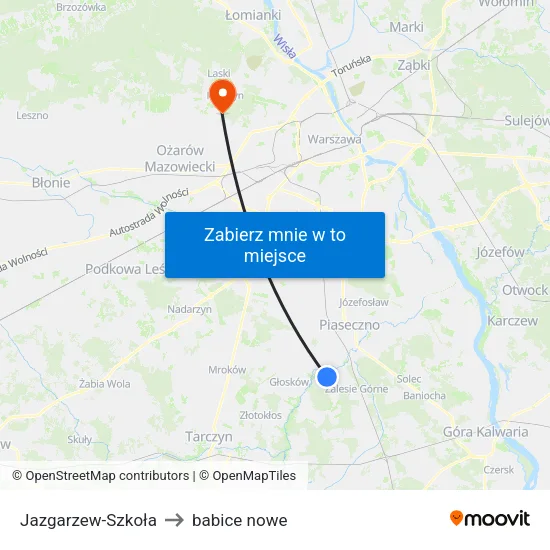 Jazgarzew - Szkoła to babice nowe map
