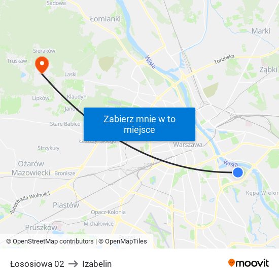 Łososiowa 02 to Izabelin map