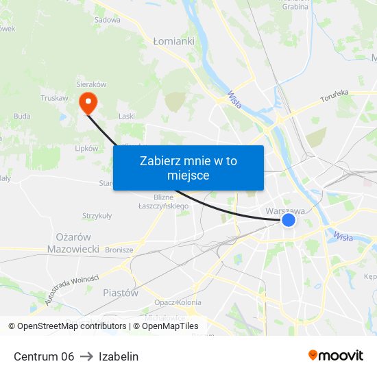 Centrum 06 to Izabelin map