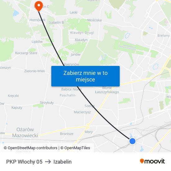 PKP Włochy 05 to Izabelin map