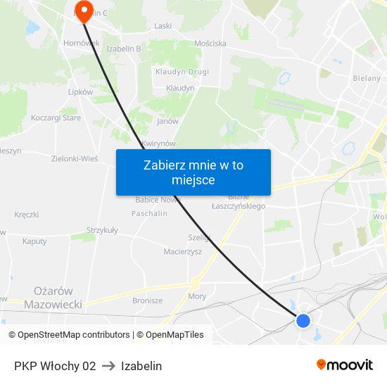 PKP Włochy 02 to Izabelin map