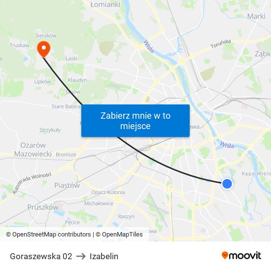 Goraszewska 02 to Izabelin map