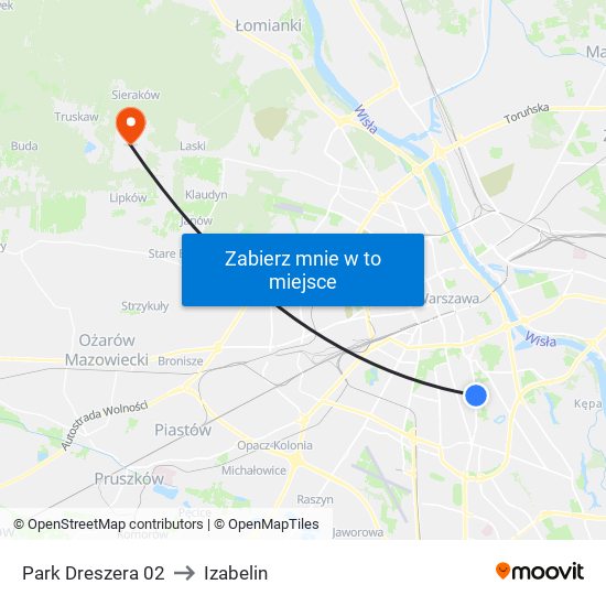 Park Dreszera 02 to Izabelin map