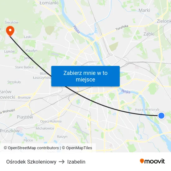 Ośrodek Szkoleniowy to Izabelin map