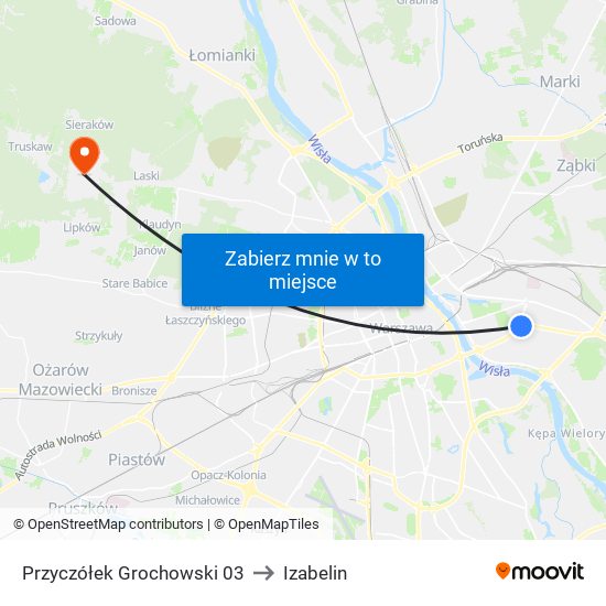 Przyczółek Grochowski 03 to Izabelin map