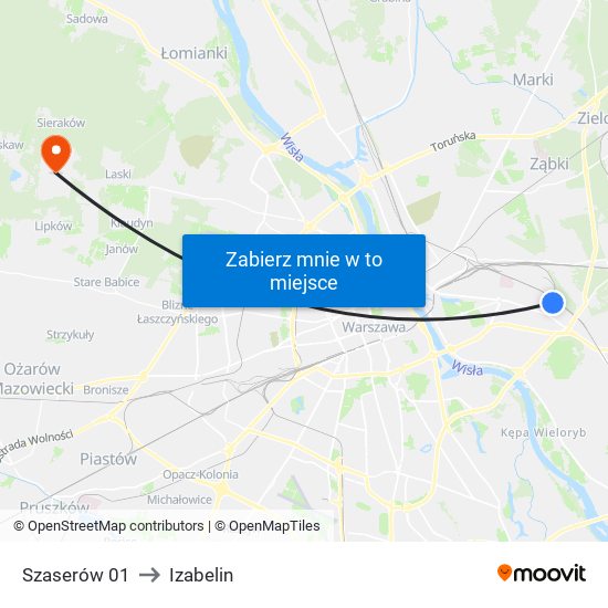 Szaserów 01 to Izabelin map