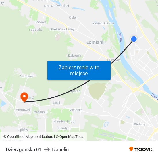 Dzierzgońska 01 to Izabelin map