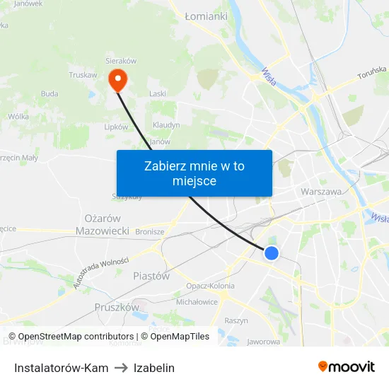 Instalatorów - Kam to Izabelin map