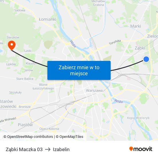 Ząbki Maczka 03 to Izabelin map