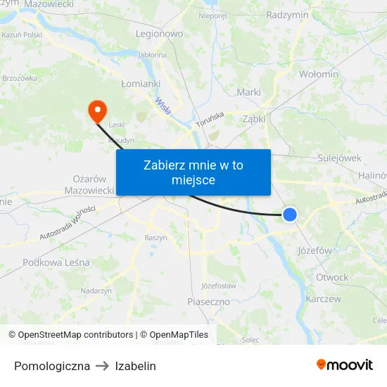 Pomologiczna to Izabelin map