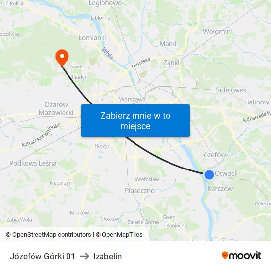 Józefów Górki 01 to Izabelin map