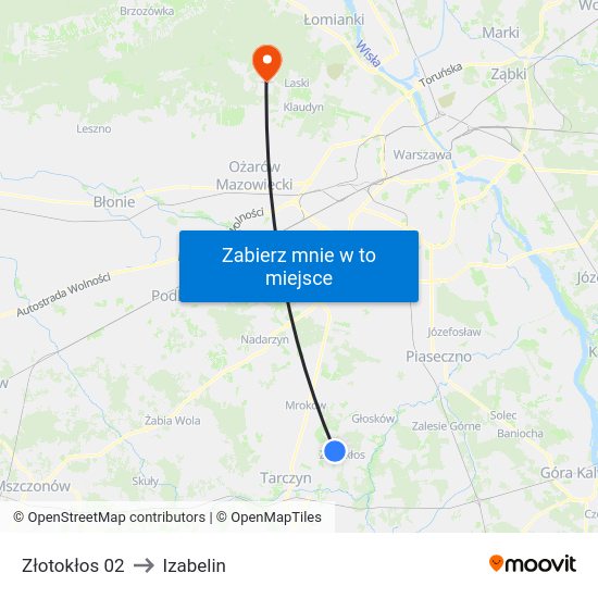 Złotokłos 02 to Izabelin map