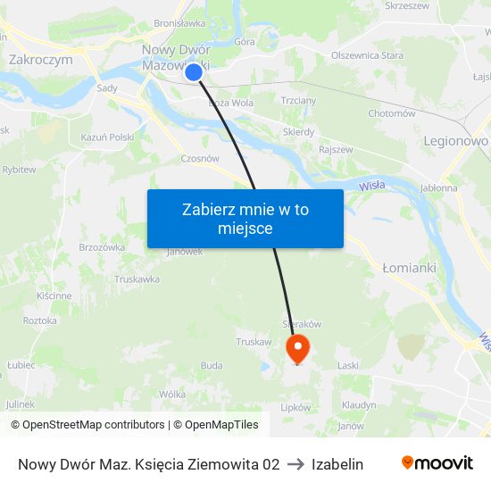 Nowy Dwór Maz. Księcia Ziemowita 02 to Izabelin map