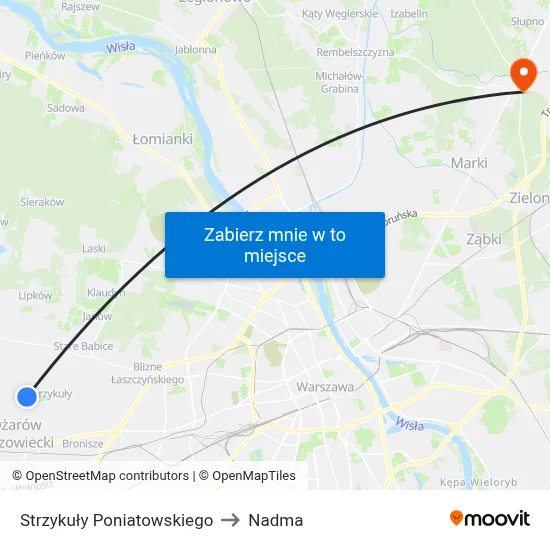 Strzykuły Poniatowskiego to Nadma map