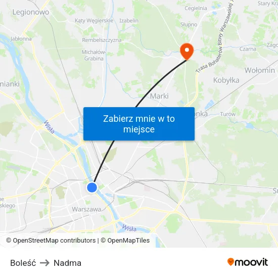 Boleść to Nadma map