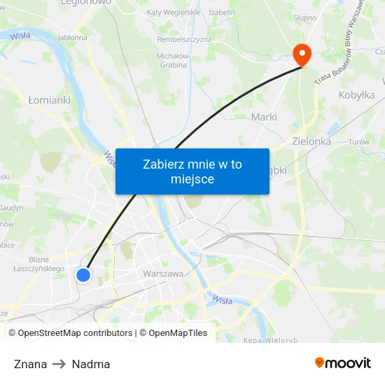 Znana to Nadma map
