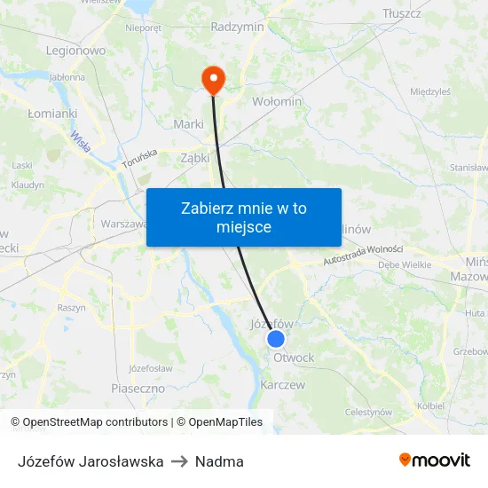 Józefów Jarosławska to Nadma map