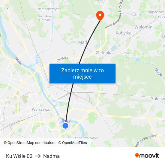 Ku Wiśle 02 to Nadma map