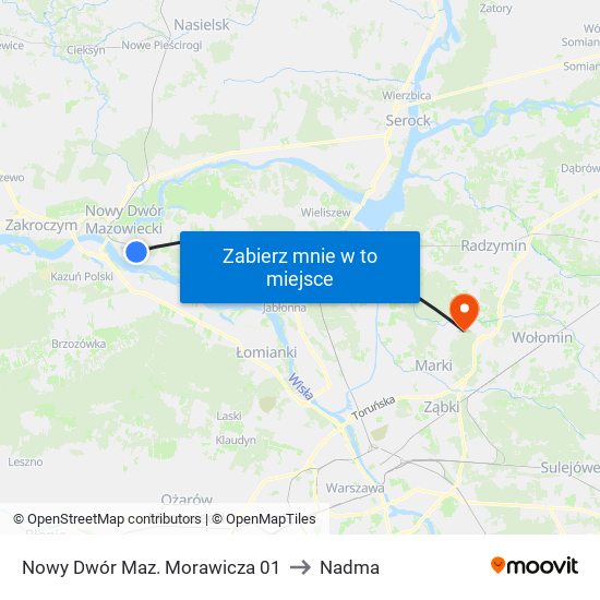 Nowy Dwór Maz. Morawicza 01 to Nadma map