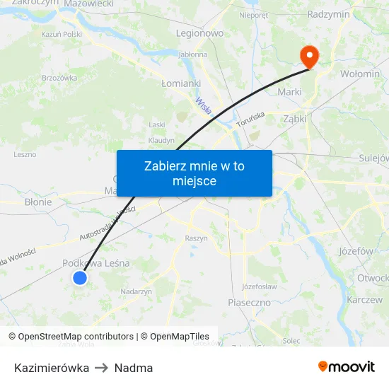 Kazimierówka to Nadma map