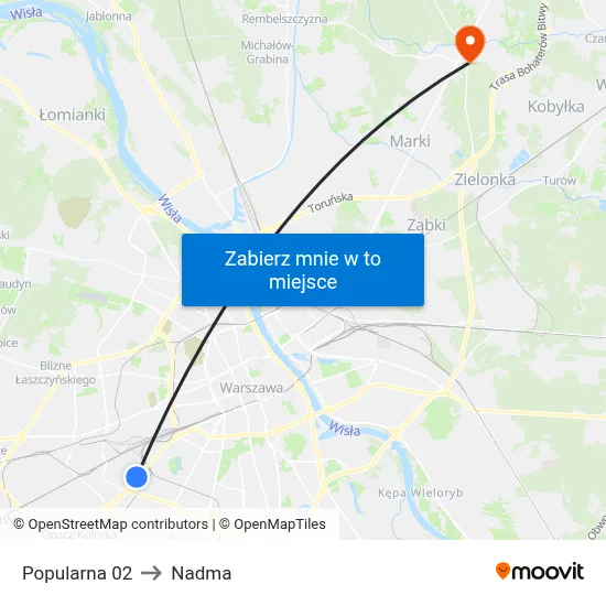 Popularna 02 to Nadma map