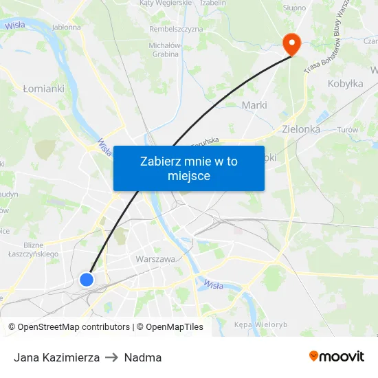Jana Kazimierza to Nadma map