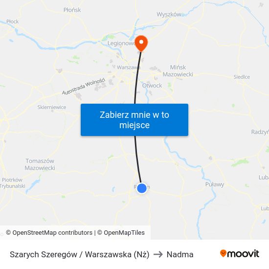 Szarych Szeregów / Warszawska (Nż) to Nadma map