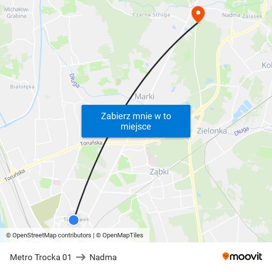 Metro Trocka 01 to Nadma map