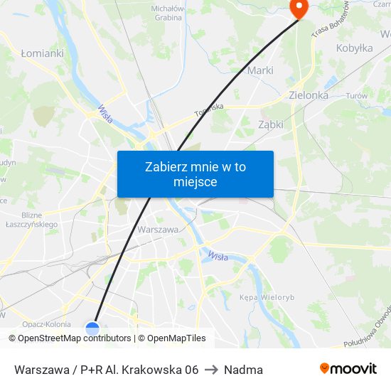 Warszawa / P+R Al. Krakowska 06 to Nadma map