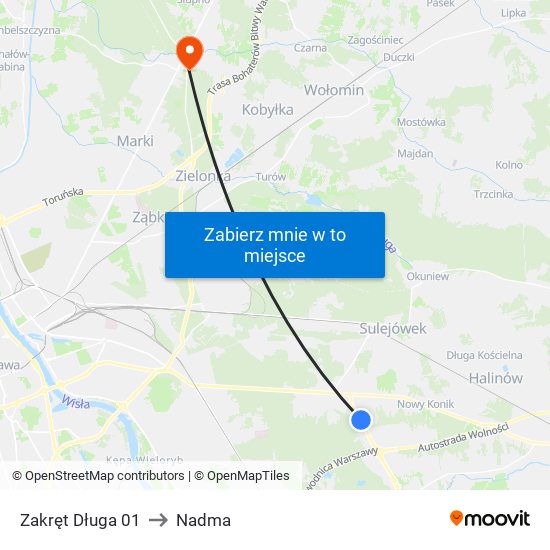 Zakręt Długa 01 to Nadma map