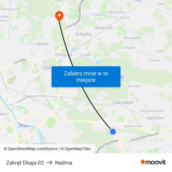 Zakręt Długa 02 to Nadma map