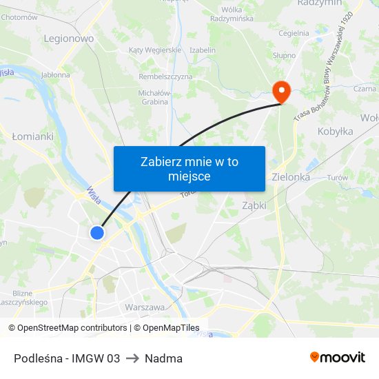 Podleśna - IMGW 03 to Nadma map