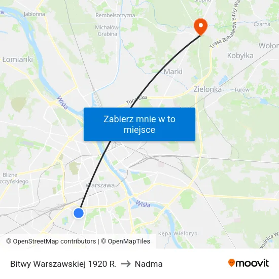 Bitwy Warszawskiej 1920 R. to Nadma map