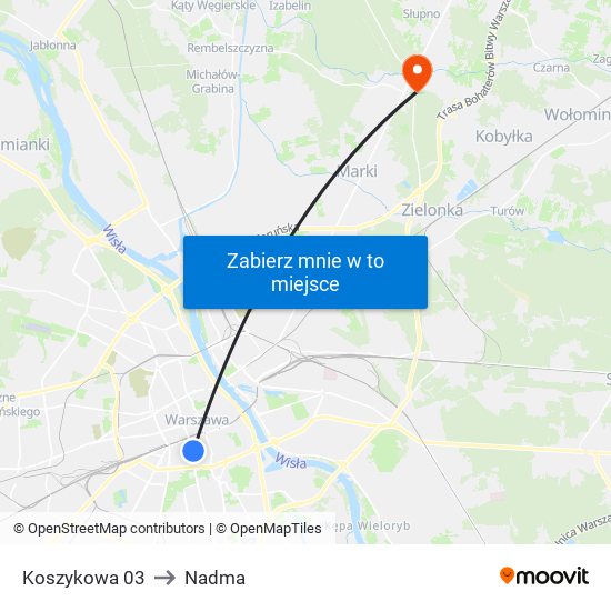 Koszykowa 03 to Nadma map