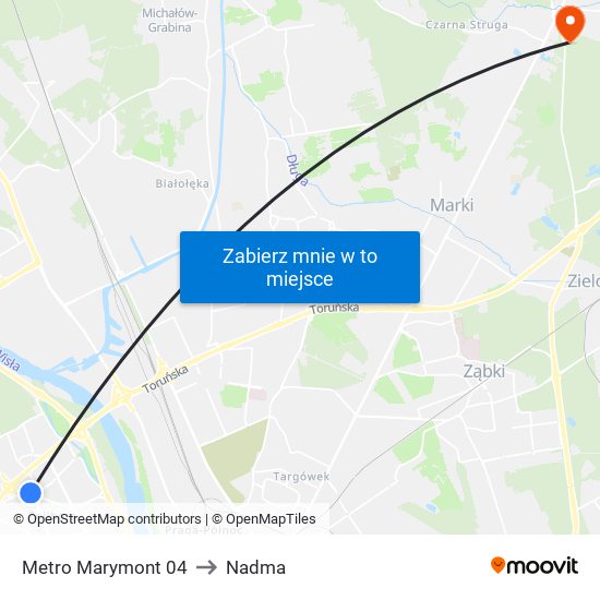 Metro Marymont 04 to Nadma map