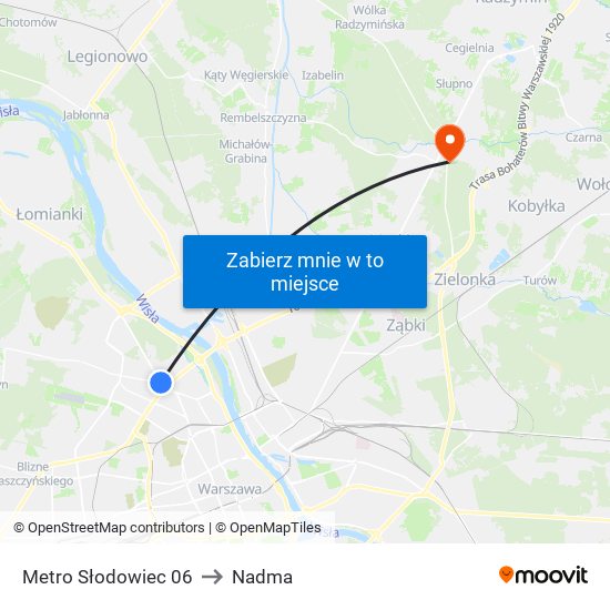 Metro Słodowiec 06 to Nadma map