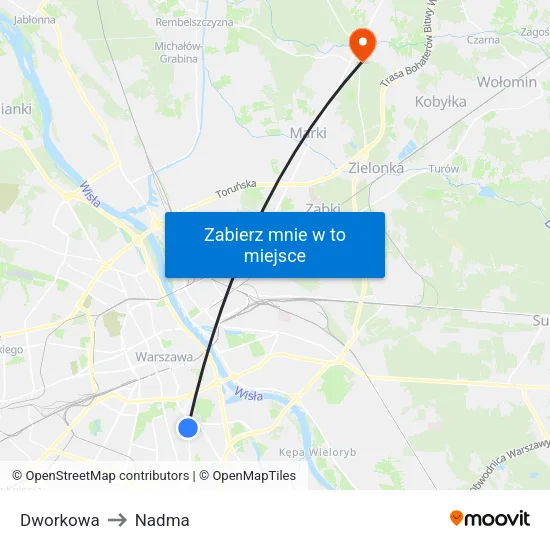 Dworkowa to Nadma map