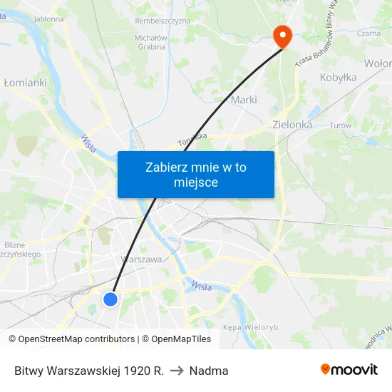 Bitwy Warszawskiej 1920 R. to Nadma map