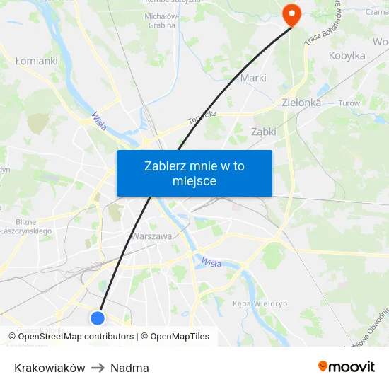 Krakowiaków to Nadma map