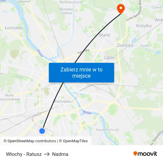 Włochy - Ratusz to Nadma map