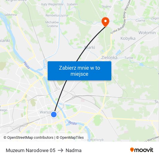 Muzeum Narodowe 05 to Nadma map