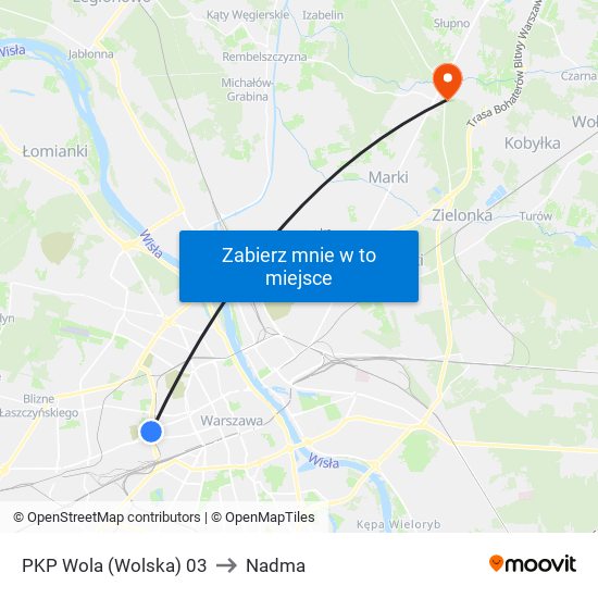 PKP Wola (Wolska) 03 to Nadma map