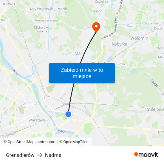 Grenadierów to Nadma map
