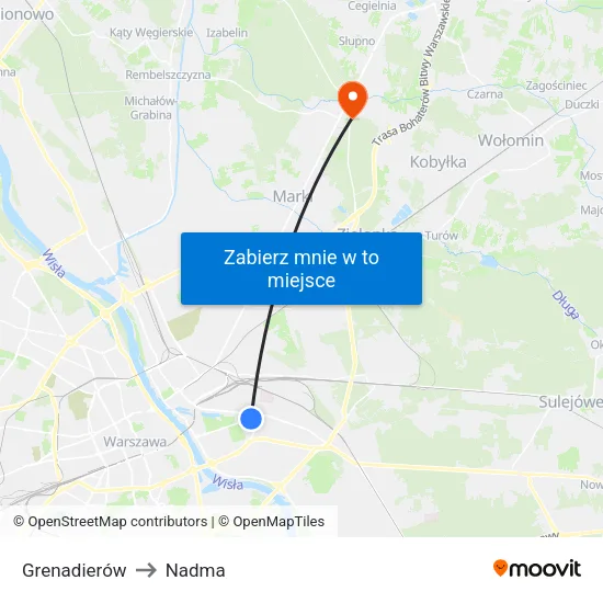 Grenadierów to Nadma map