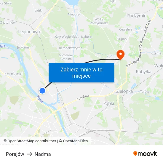 Porajów to Nadma map